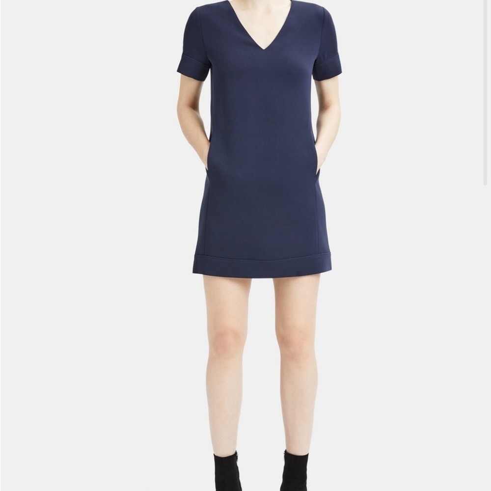 Theory V neck t shirt dress